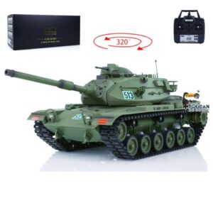 Tanque de batalha RC modelo US M60A3 1/16 2.4G CoolBank com luzes, fumaça, som e disparo de bolas, brinquedos todo-terreno - Imagem1