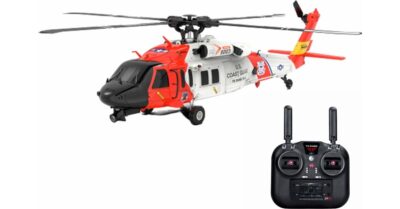 Helicóptero RC Flybarless Eachine E200 2.4G 6CH Sistema de Motor Duplo Brushless Direto 3D6G Escala 1:47 – RTF com 1 bateria - Imagem1